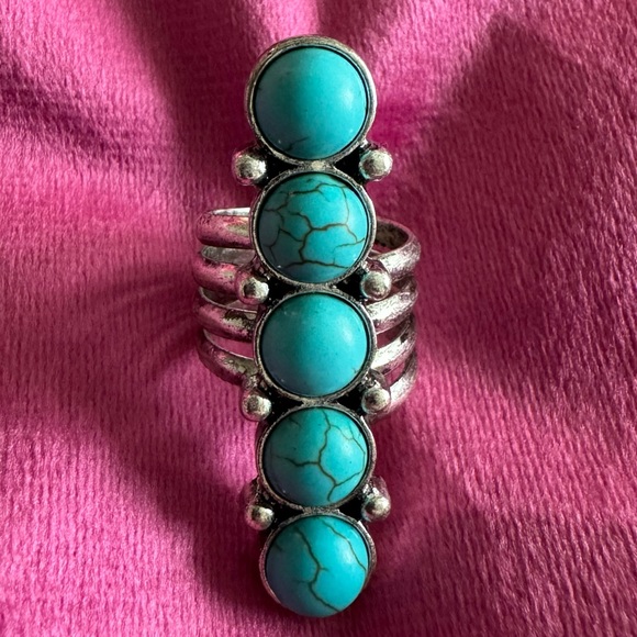 Turquoise ring. Size 6.5 - Picture 2 of 6